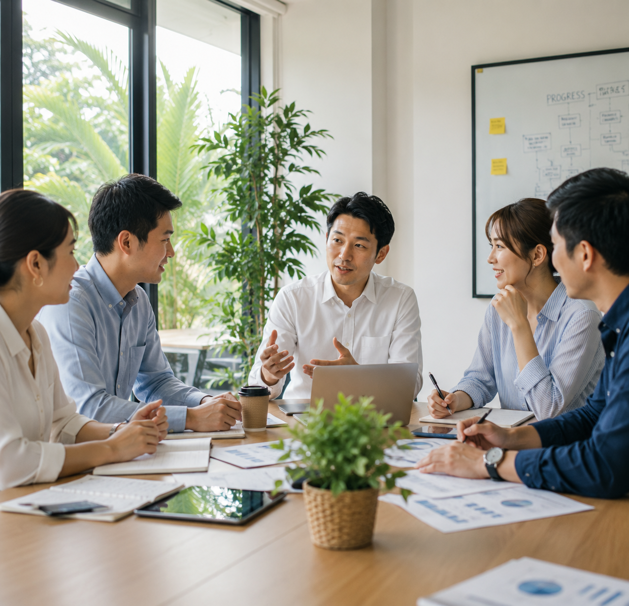 異なる業種の企業担当者による意見交換